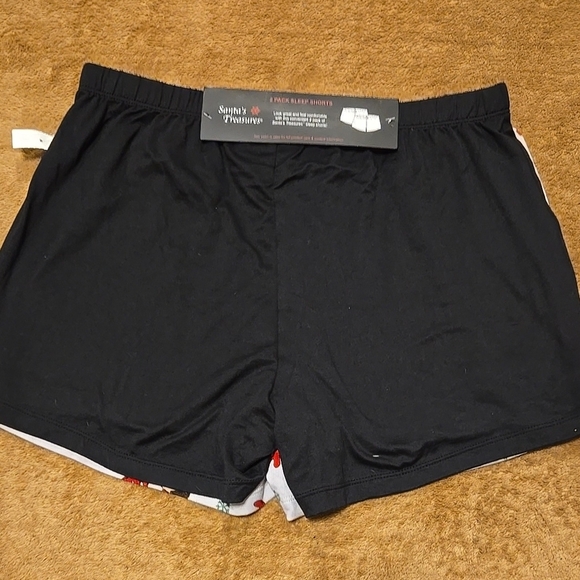 New Santa's Treasures Pug Reindeer Pajama 2 Pack Sleep Shorts Size Small - Picture 2 of 4